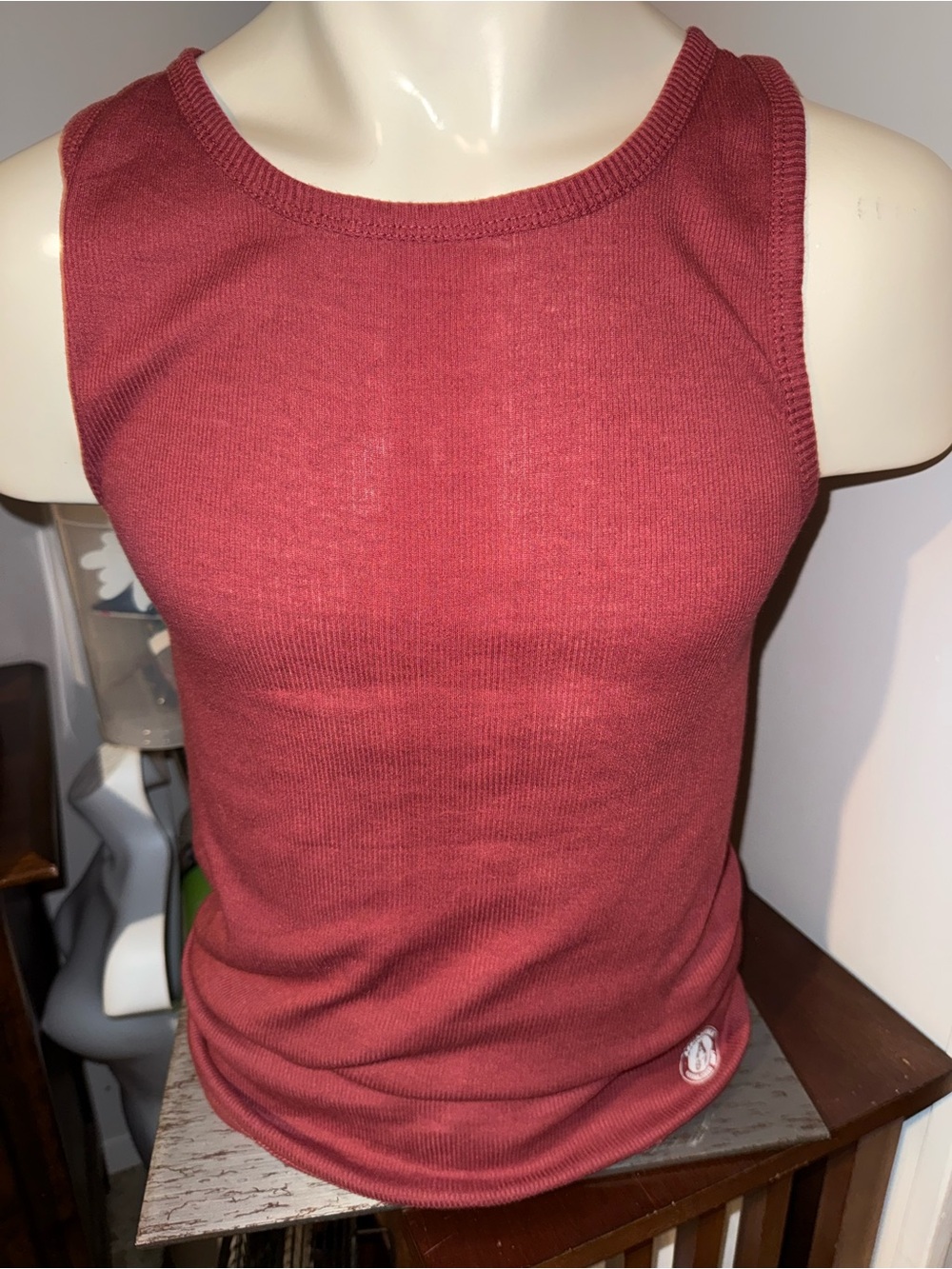 Aeropostale Men’s Ribbed Tank Top - Red